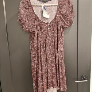 [new with tag]Brandy Melville Red Floral Dress